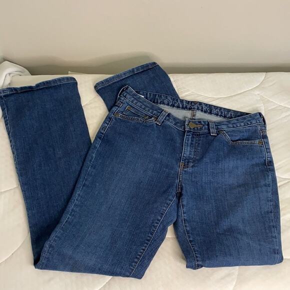 Boston Proper Dark/Medium High-Rise Slim Straight-Leg Jean Woman’s Jeans Size 8 - Picture 5 of 16